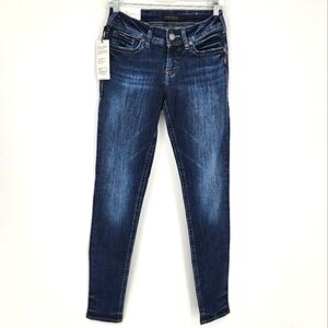 Silver NWT Suki Super Skinny Jeans Mid Rise Indigo Women's W26xL31
